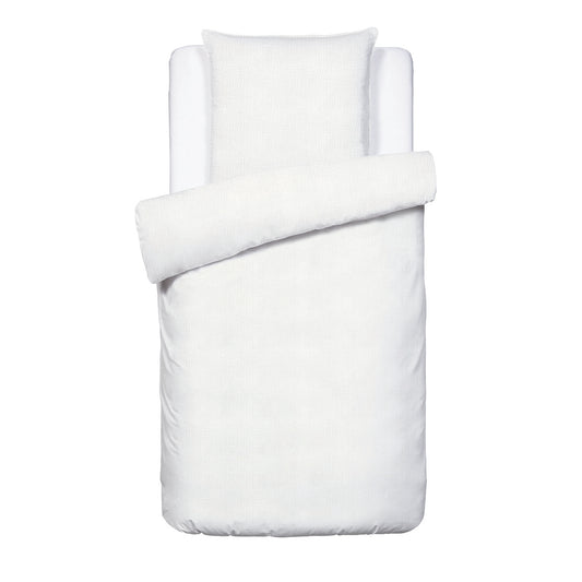 <p>Housse de couette + taie d'oreiller bébé gaze de coton - Uni Blanc</p>