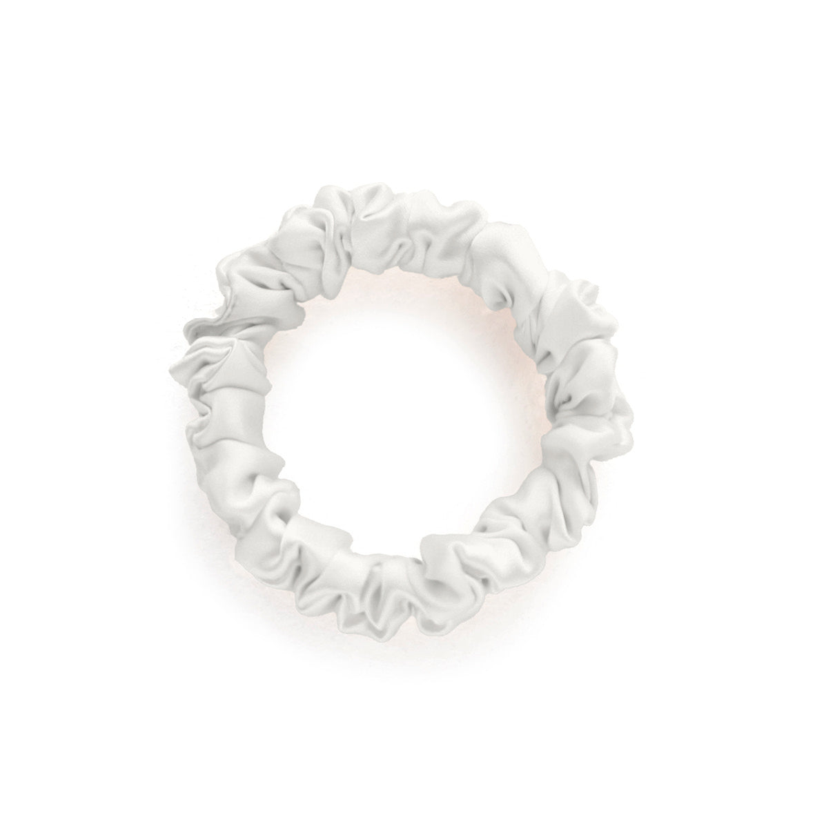 Skinny scrunchy silk - Néora White - D 6 cm