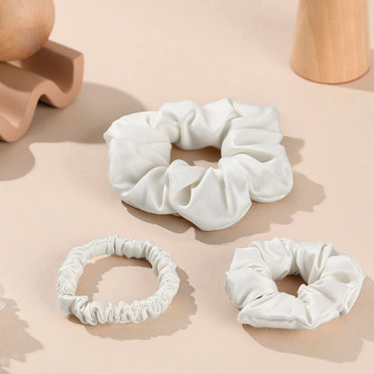 Skinny scrunchy silk - Néora White - D 6 cm