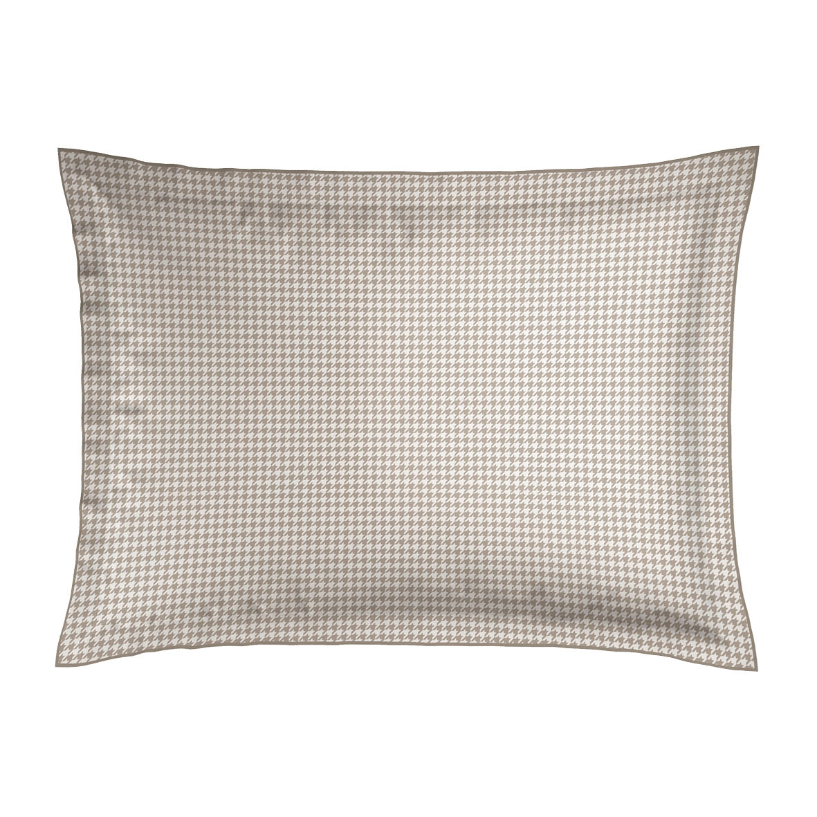 Pillowcase cotton satin - Crochet graphique Taupe