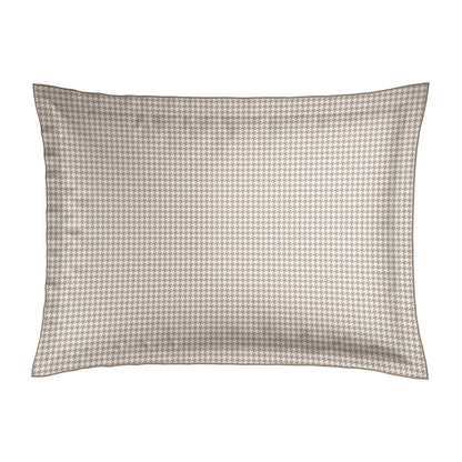 Pillowcase cotton satin - Crochet graphique Taupe