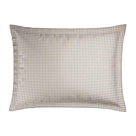 Pillowcase cotton satin - Crochet graphique Taupe