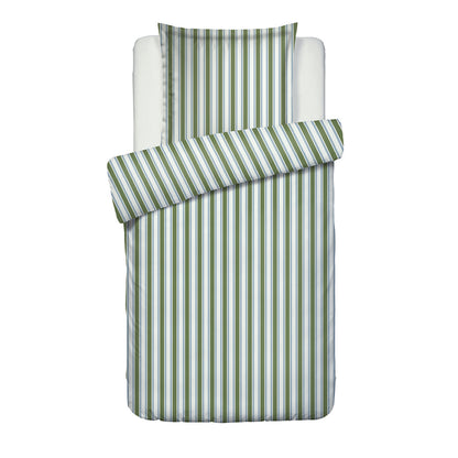 Duvet cover + pillowcase cotton satin - Lorine Green / Blue