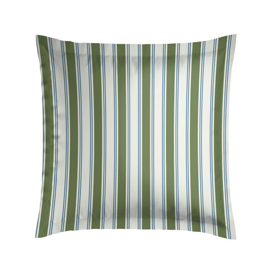 <p>Taie d'oreiller satin de coton - Lorine Vert / Bleu</p>