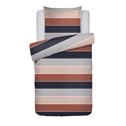 Duvet cover + pillowcase cotton satin - Nude naturel Brown
