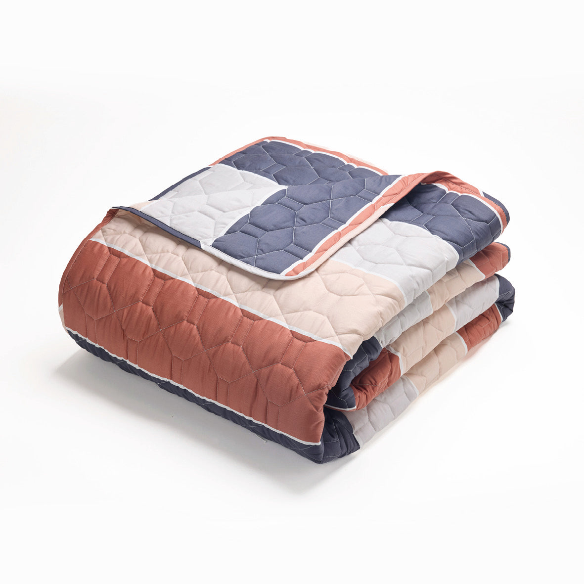 Bedspread cotton satin - Nude naturel Brown - 220 x 250 cm