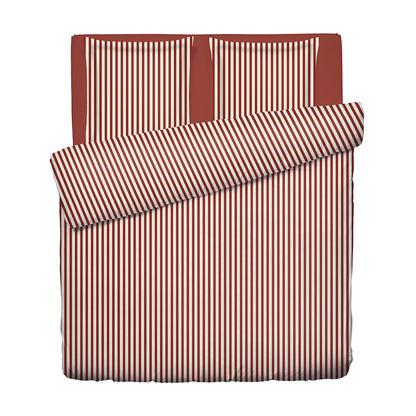 Duvet cover + pillowcase cotton satin - Ysaline Red 260 x 240 cm + 2 x (63 x 63 cm)