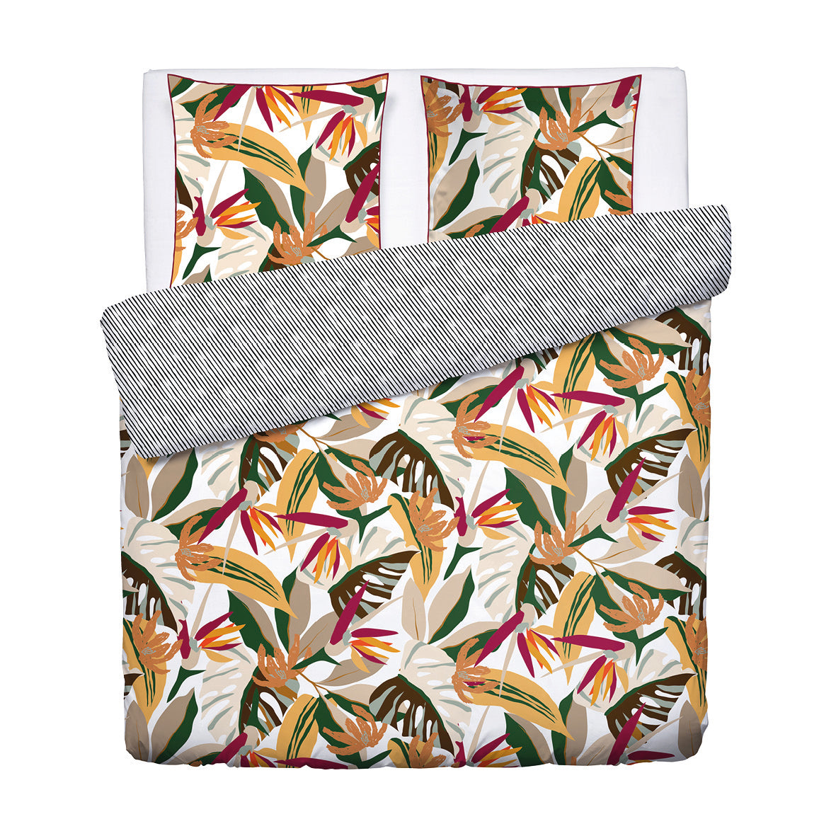 Duvet cover + pillowcase cotton satin - Papagayo Orange