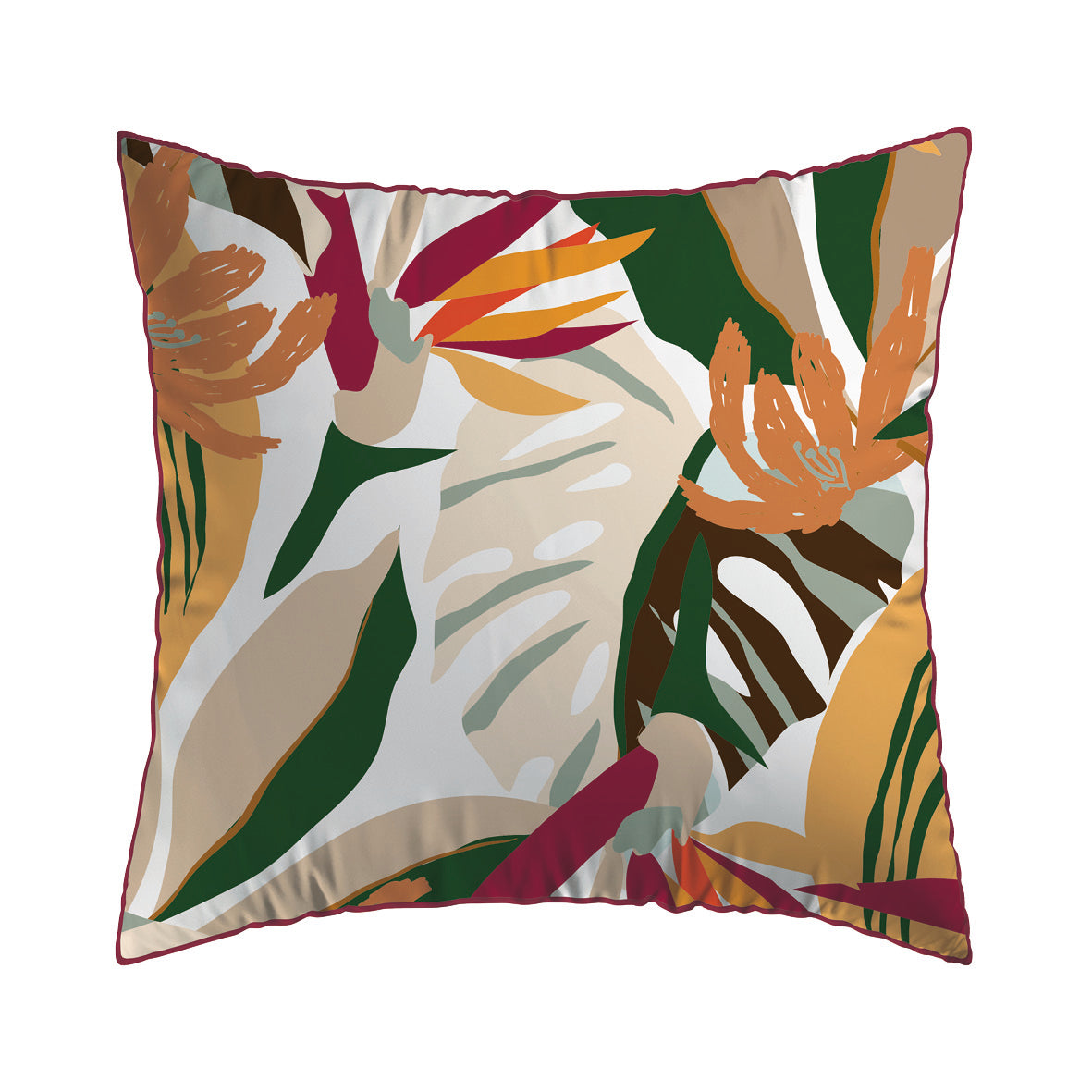 Pillowcase cotton satin - Papagayo Orange