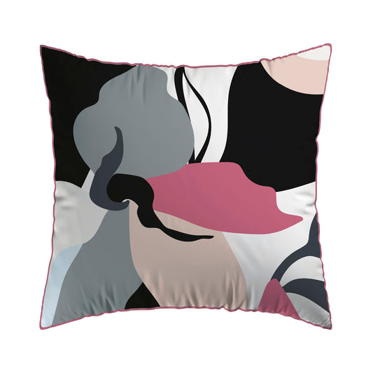 Pillowcase cotton satin - Poésie florale Light blue