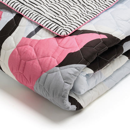 Bedspread cotton satin - Poésie florale Light blue - 220 x 250 cm