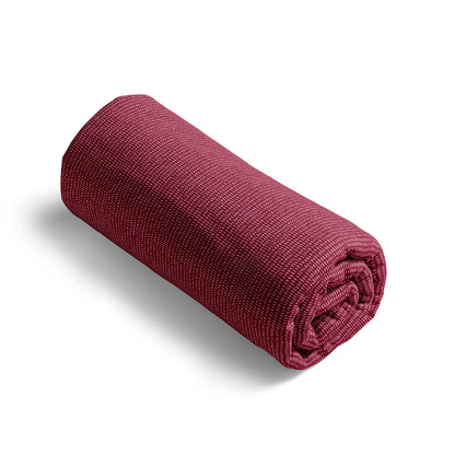 Fitted sheet cotton satin - Dotty Burgundy