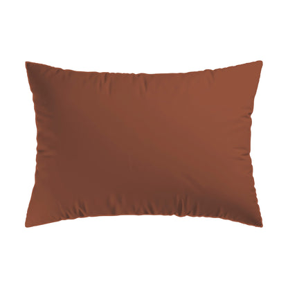 Pillowcase cotton satin - Floréal Terracotta 01