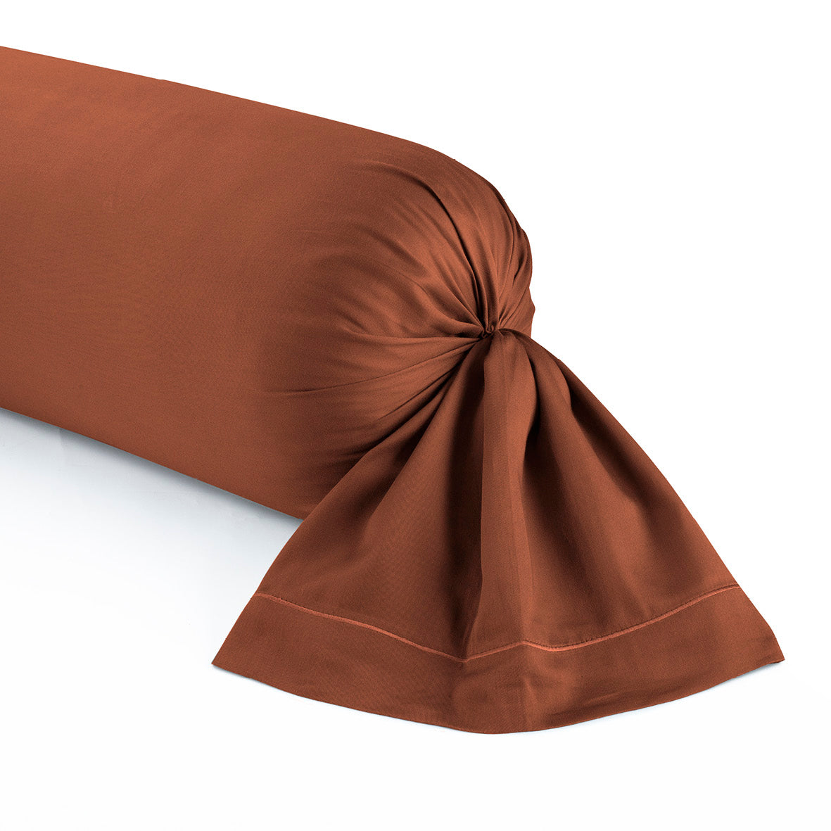 Pillowcase cotton satin - Uni Terracotta 01