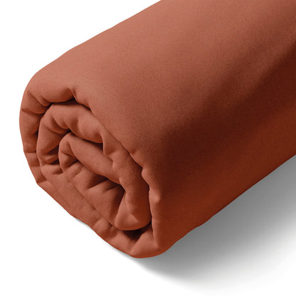 Fitted sheet cotton satin - Uni Terracotta 01
