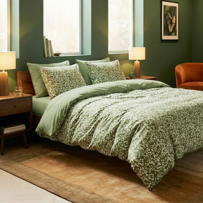 Pillowcase cotton satin - Floréal Green 11