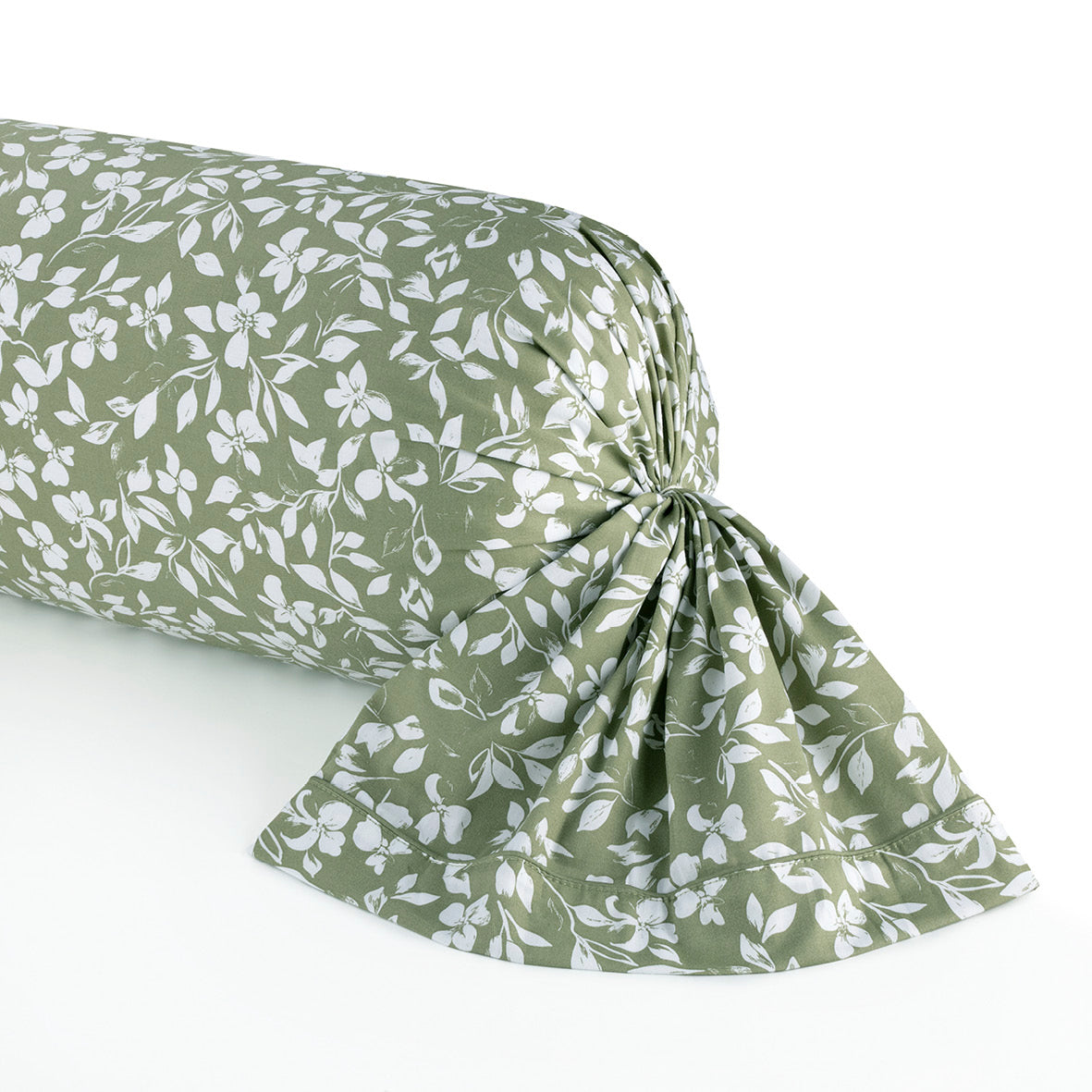 Pillowcase cotton satin - Floréal Green 11 43 x 210 cm
