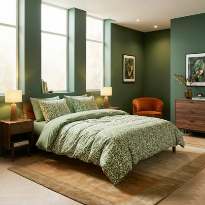 Drap-housse satin de coton - Uni Vert 11