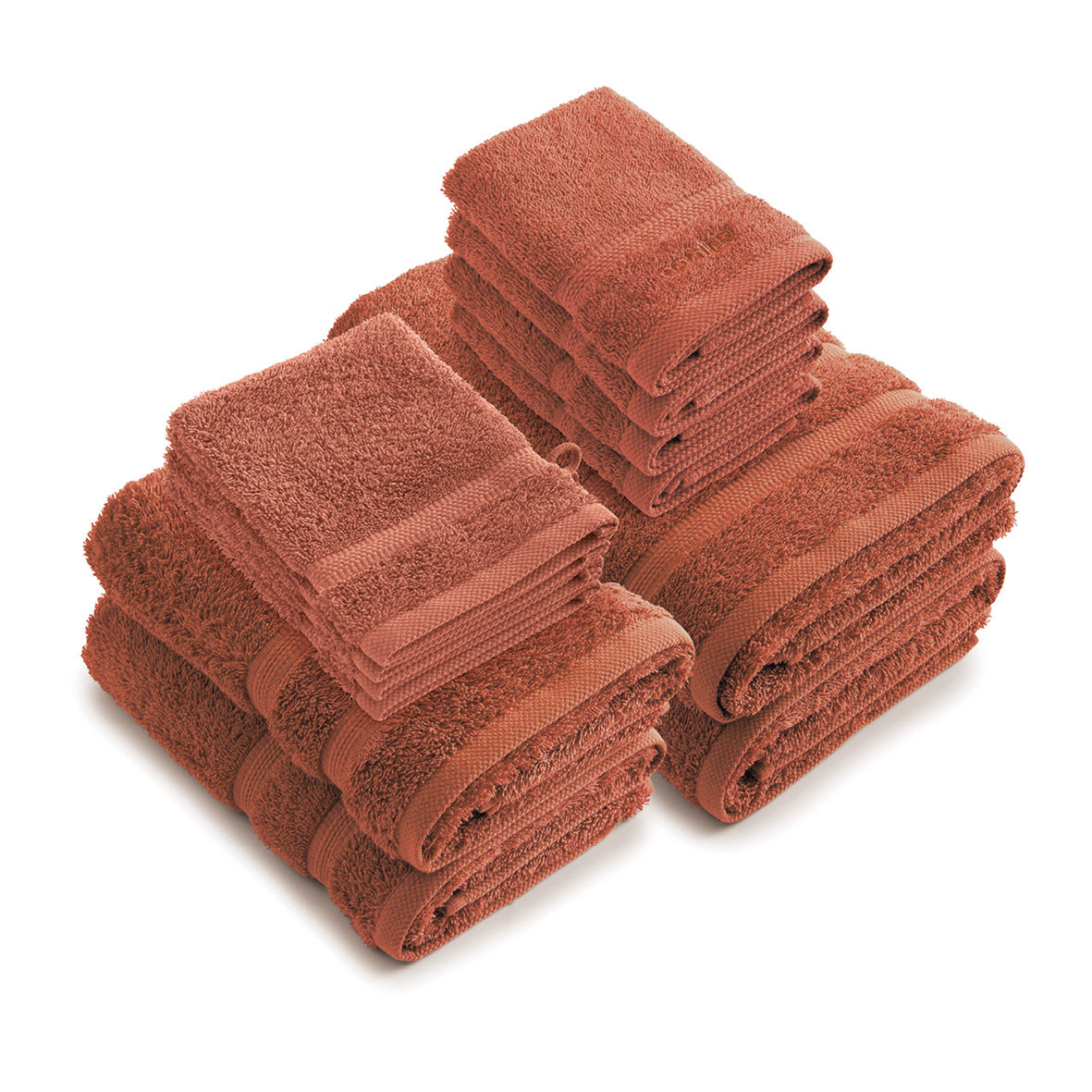 Complete bath linen set combed cotton - Vague Bottle green