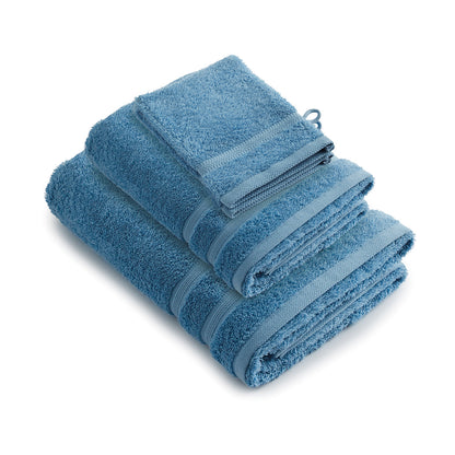 Ensemble complet de linge de bain coton peigné - Vague Vert bouteille