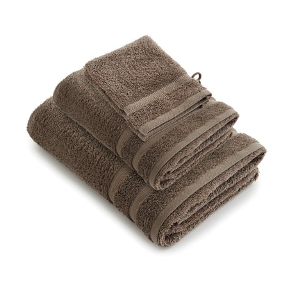 Ensemble complet de linge de bain coton peigné - Vague Vert bouteille