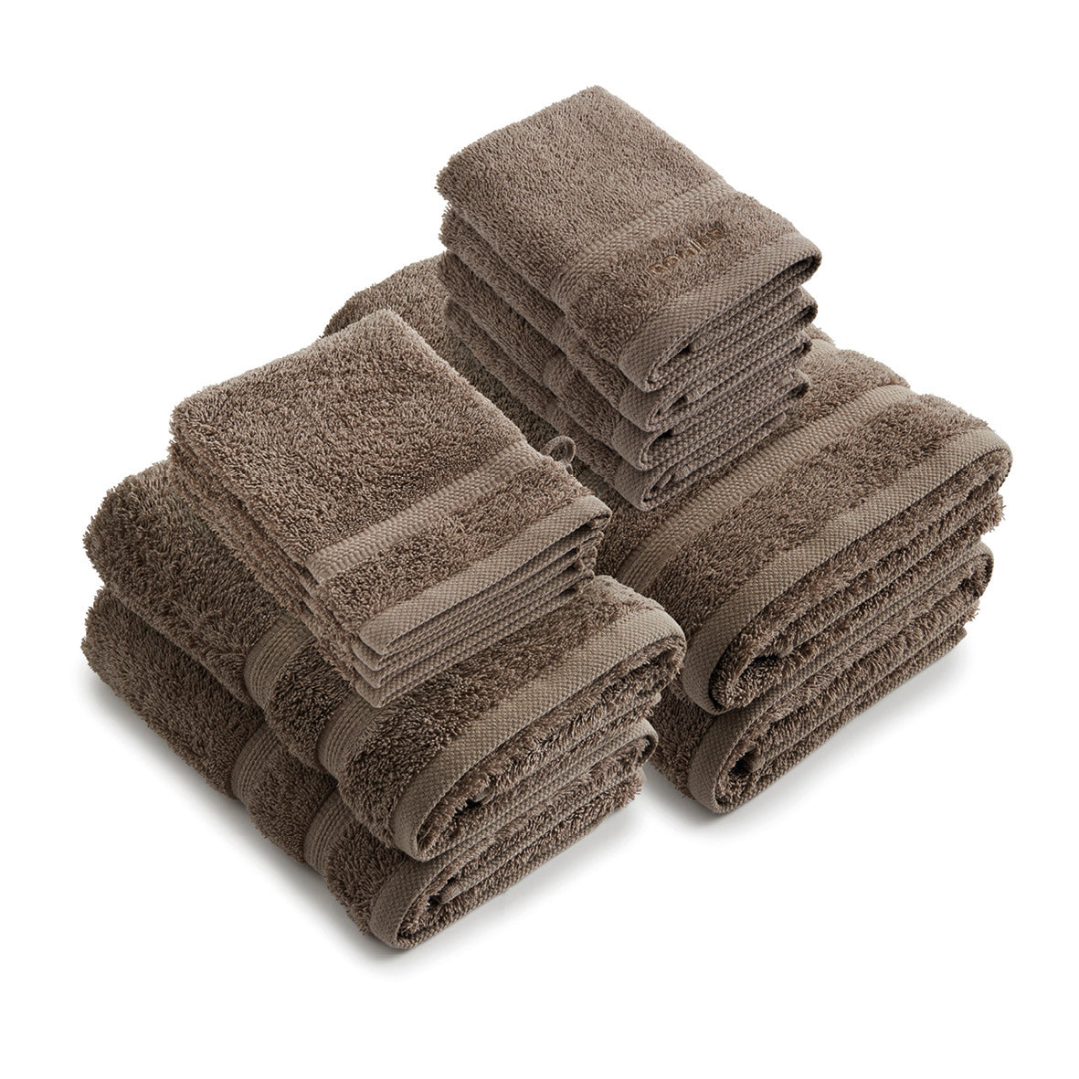 Complete bath linen set combed cotton - Vague Bottle green