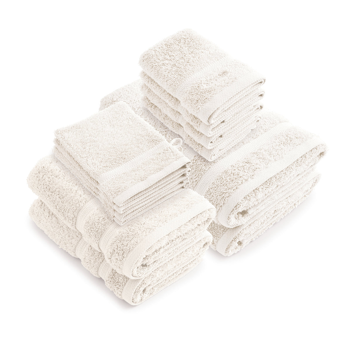 Complete bath linen set combed cotton - Vague Bottle green