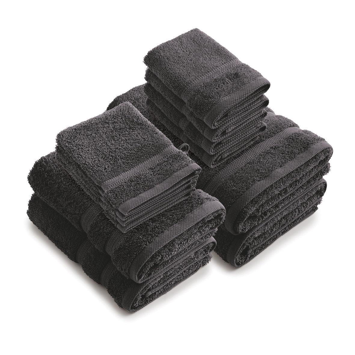 Complete bath linen set combed cotton - Vague Bottle green