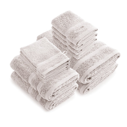 Complete bath linen set combed cotton - Vague Bottle green