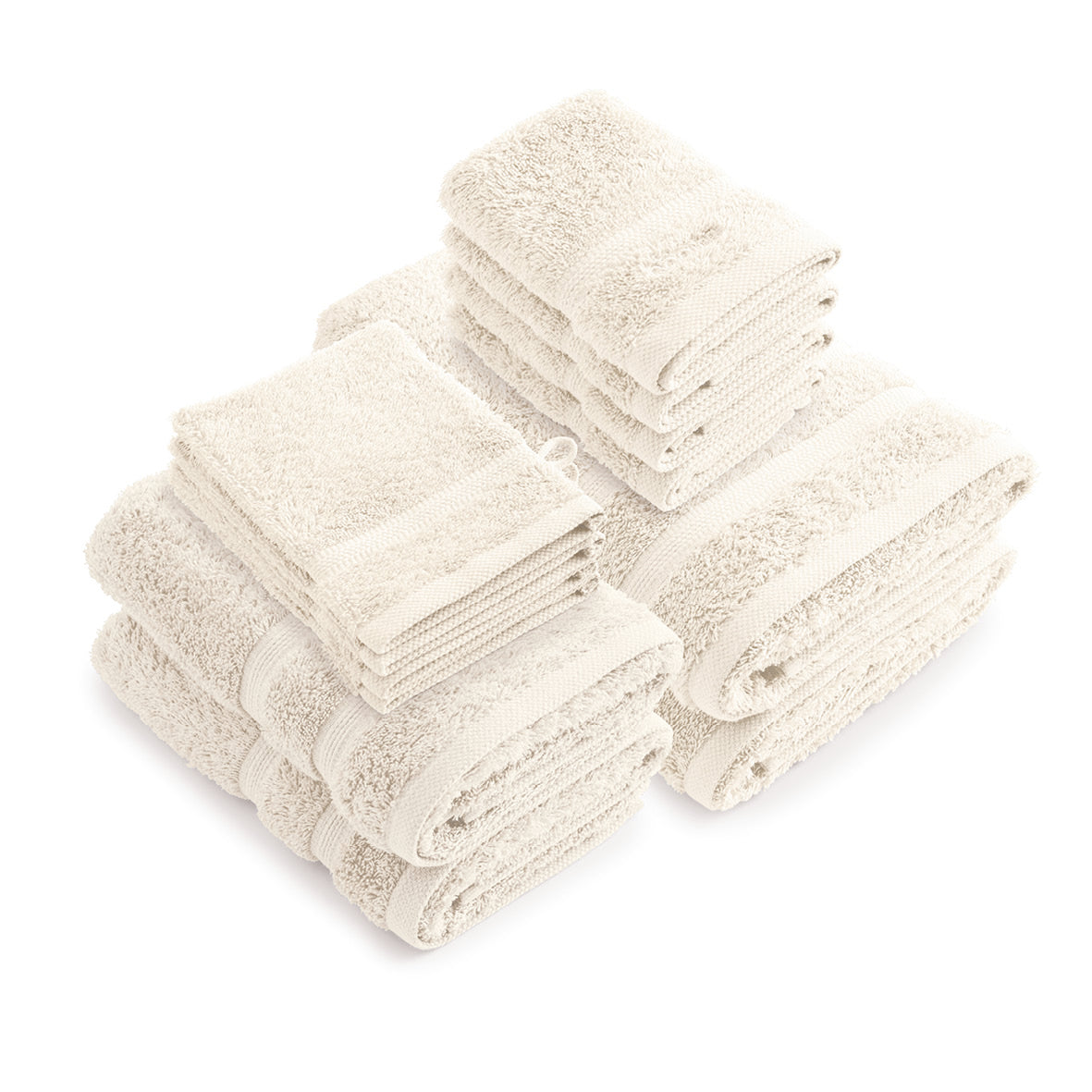 Complete bath linen set combed cotton - Vague Bottle green