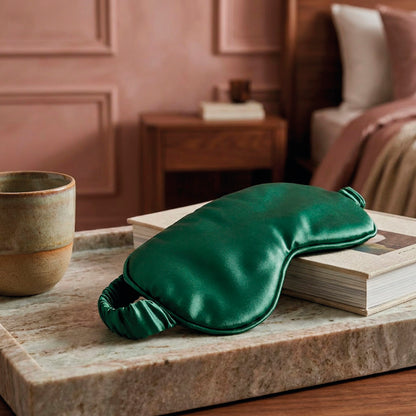 Eyemask silk - Éclipse Sage green - 8.5 x 20.5 cm