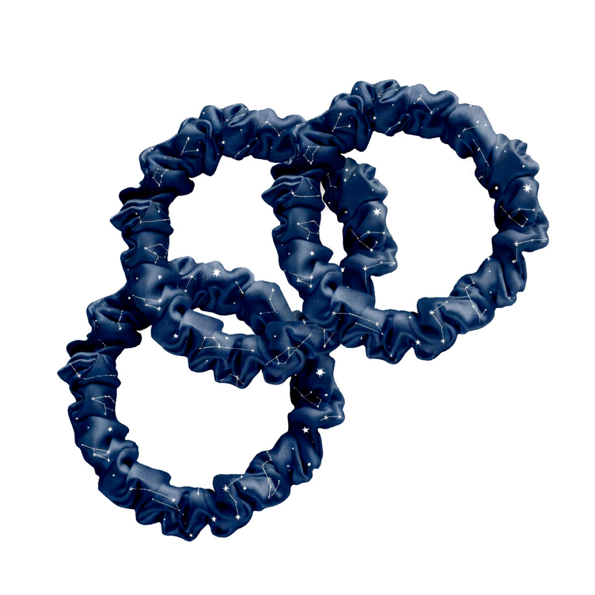 Set of 3 skinny scrunchies silk - Néora Astral - D 6 cm