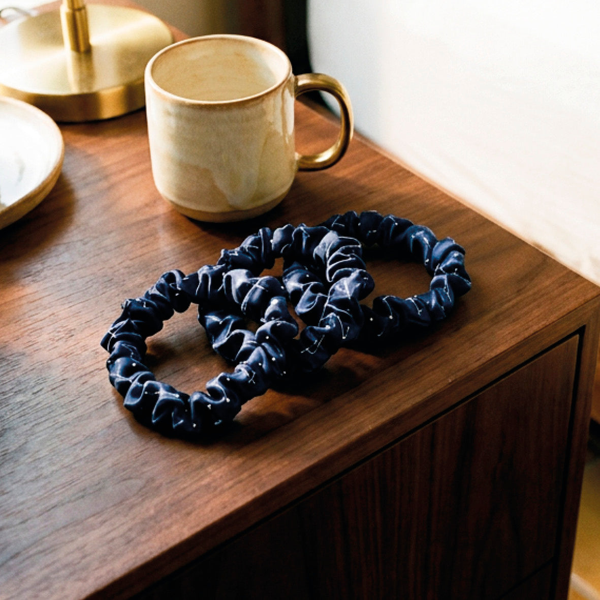 Set of 3 skinny scrunchies silk - Néora Astral - D 6 cm