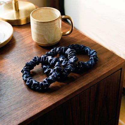 Set of 3 skinny scrunchies silk - Néora Astral - D 6 cm