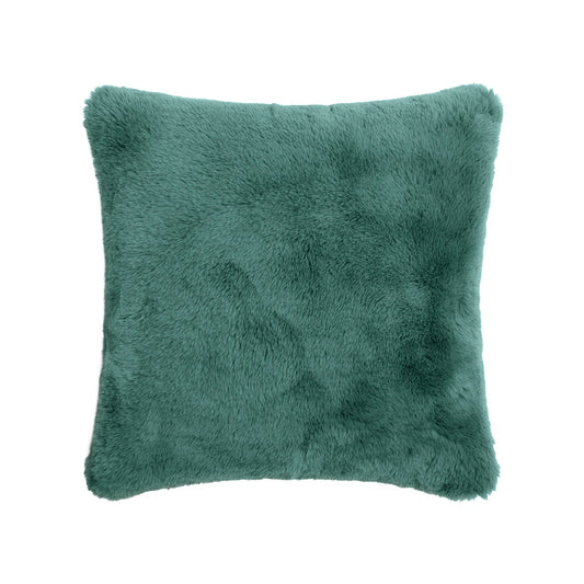 <p>Housse de coussin imitation fourrure - Aven Vert - 40 x 40 cm</p>