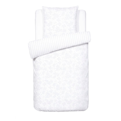 Duvet cover + pillowcase(s) cotton Jacquard woven - Petit Chênes White