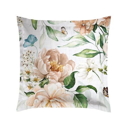 Pillowcase(s) cotton satin - Jardin de Fleurs White