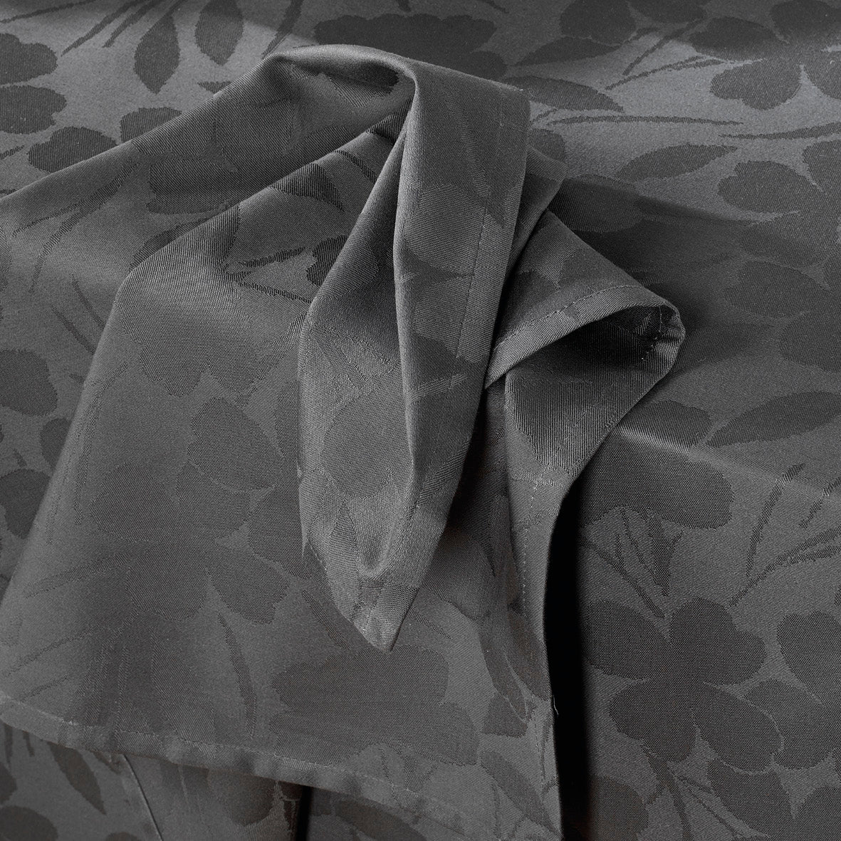 Set of 4 napkins Jacquard woven - Petit Chênes Dark grey