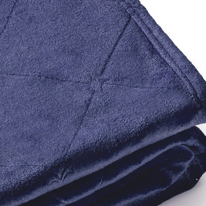 Maxi plaid/couvre-lit dessin : Diamond Bleu foncé - 180 x 220 cm