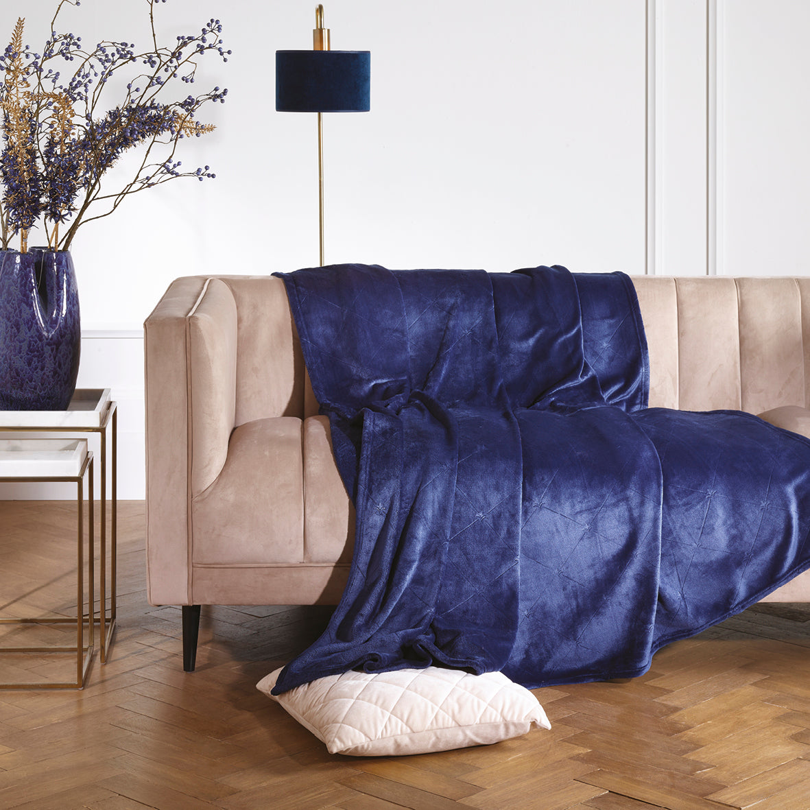 Maxi plaid Diamond Dark blue - 220 x 250 cm