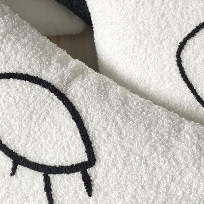 Cushion cover Flavie White / Black - 43 x 43 cm