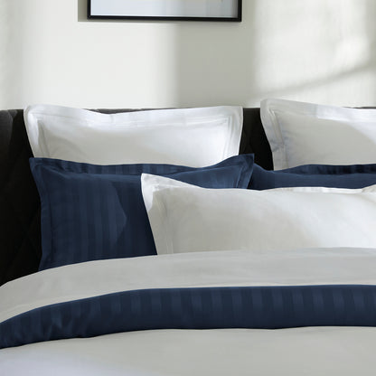 Duvet cover + pillowcase(s) cotton satin - Nice White / White