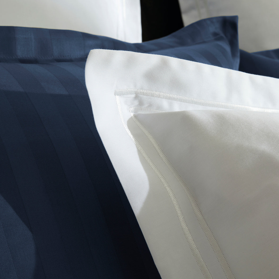 Duvet cover + pillowcase(s) cotton satin - Nice White / White