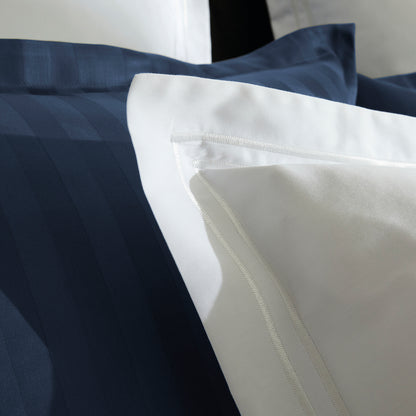 Duvet cover + pillowcase(s) cotton satin - Nice White / White