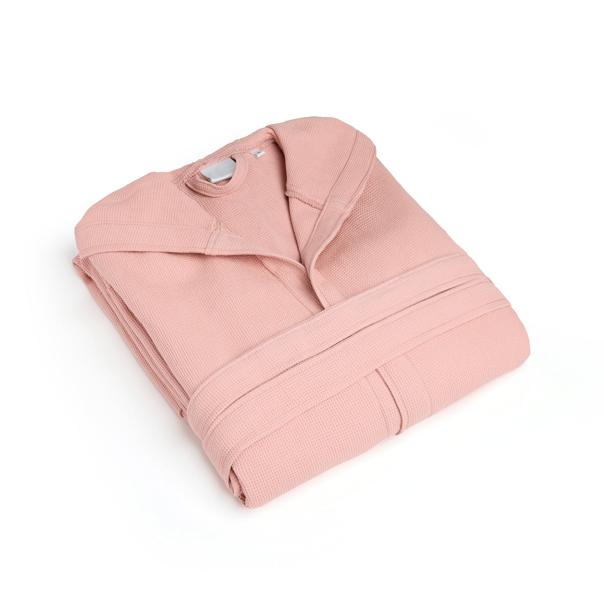 Hooded bathrobe Nid d'abeille - Pink