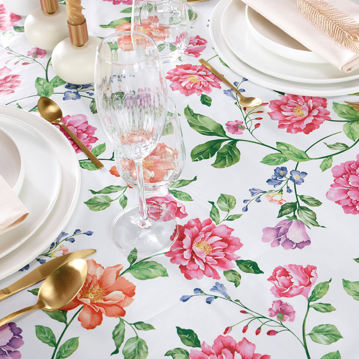 Tablecloth - Tulipe double White