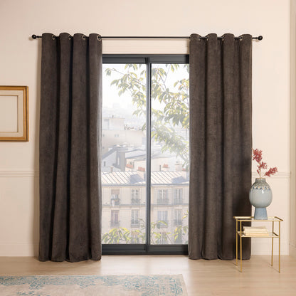 Blackout eyelet curtain - Nairobi Dark grey