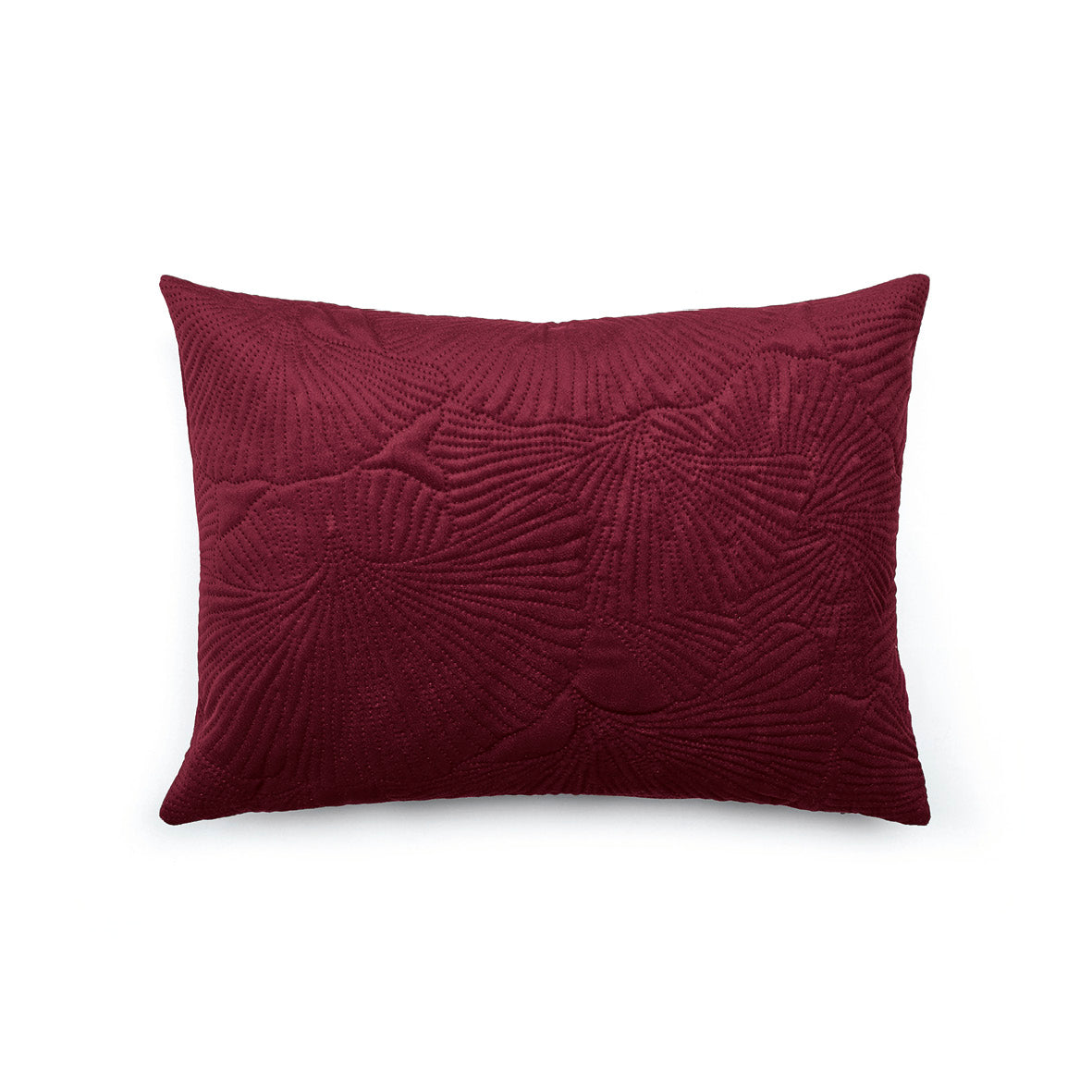 Cushion cover embossed - flower Burgundy