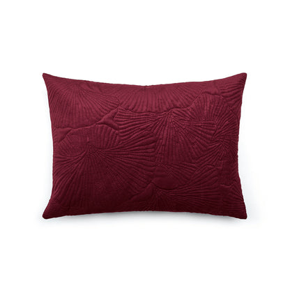 Cushion cover embossed - flower Burgundy