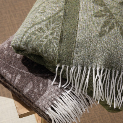 Woven plaid Ariel Green - 130 x 180 cm